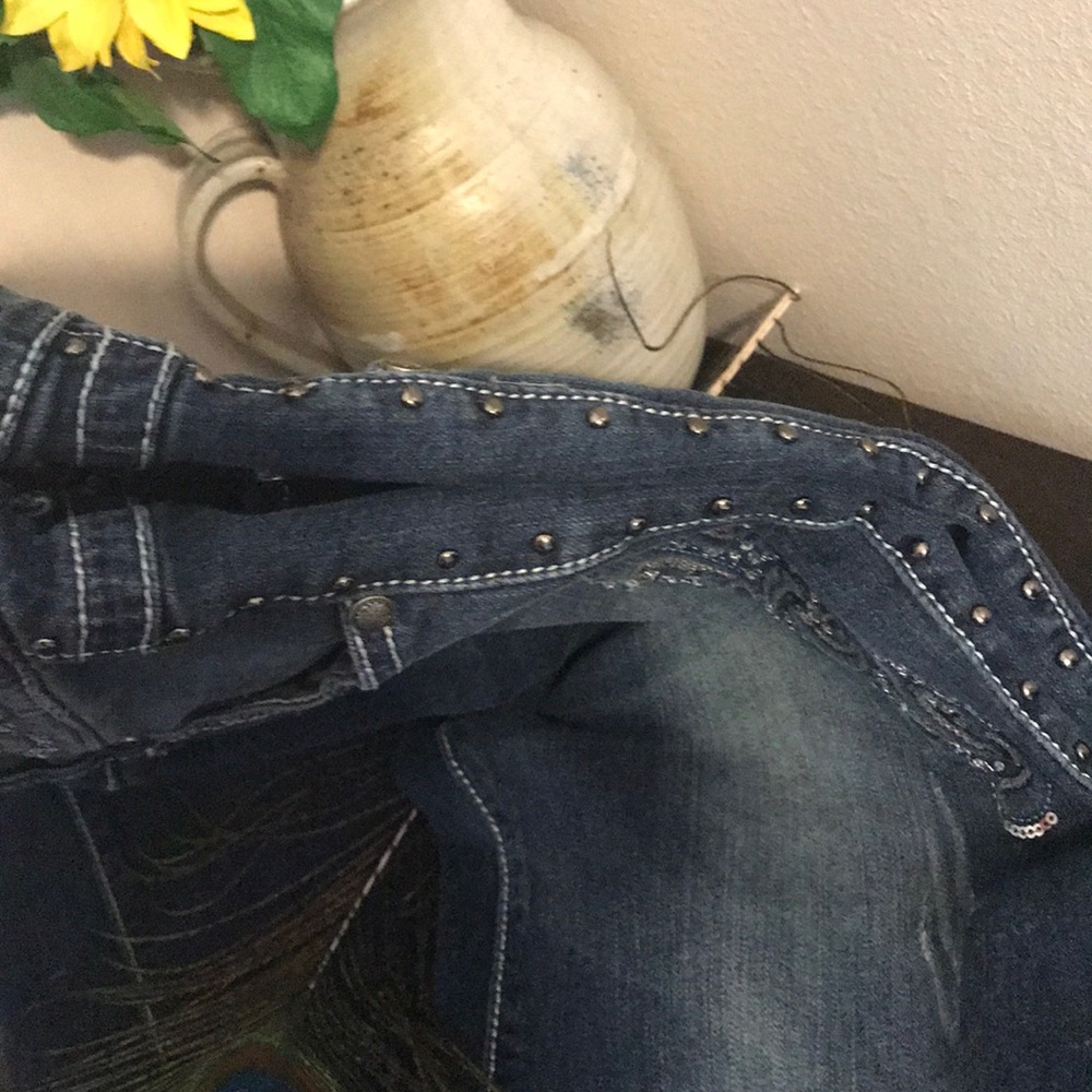 Montana Weat Trinity Ranch Boot Cut Sequence Jeans - Picture 2 of 8